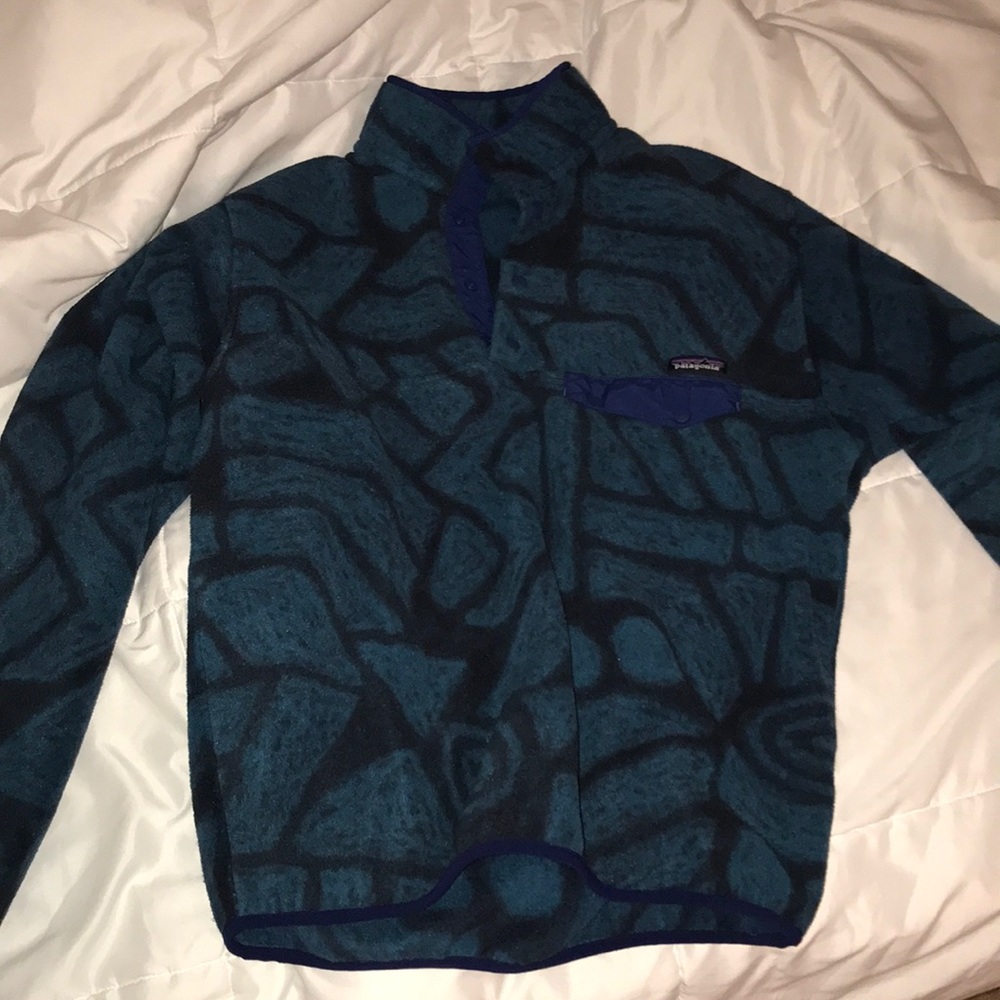 Men’s Patagonia synchilla fleece blue large